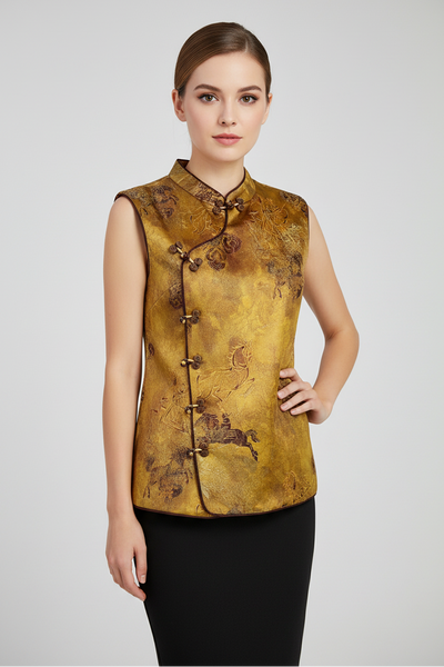 Script & Horses Oriental Silk Top