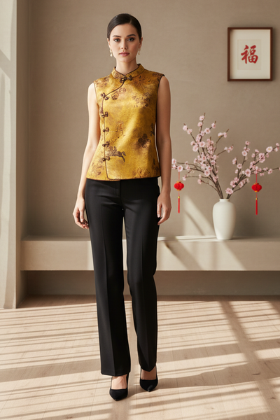 Script & Horses Oriental Silk Top