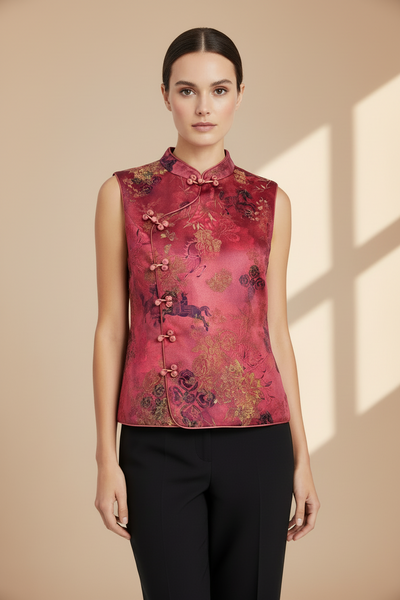 Script & Horses Oriental Vest Top