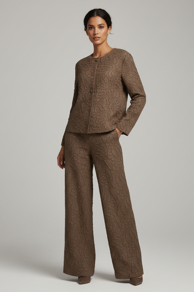 Pebbles Embossed Top & Pants Set