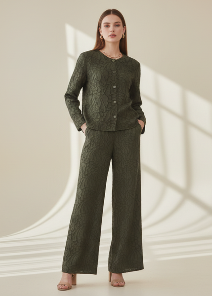 Pebbles Embossed Top & Pants Set