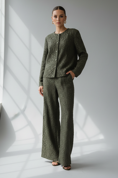 Pebbles Embossed Top & Pants Set