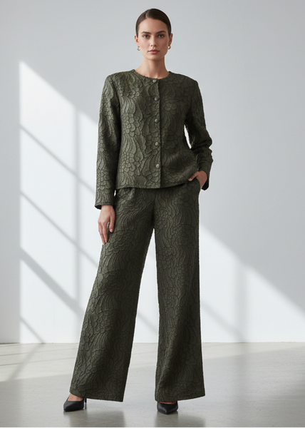 Pebbles Embossed Top & Pants Set