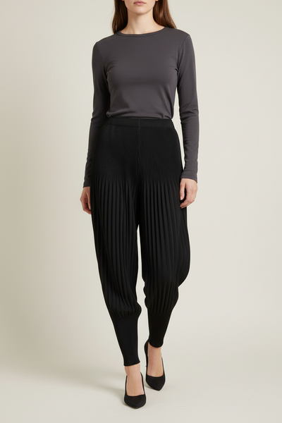 Tapered Pleated Pants
