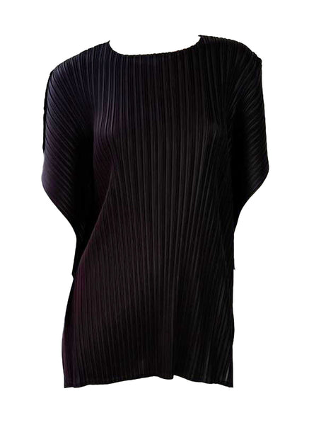 Relaxed Short Sleeve Pleated Top