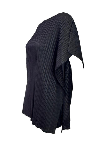 Relaxed Short Sleeve Pleated Top