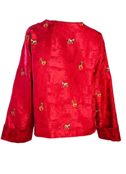 Horse Motifs Cheongsam Style Jacket