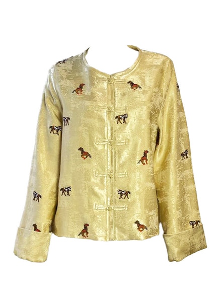Horse Motifs Cheongsam Style Jacket