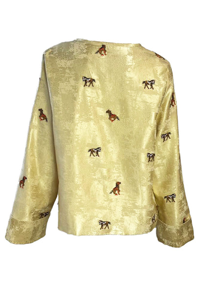 Horse Motifs Cheongsam Style Jacket