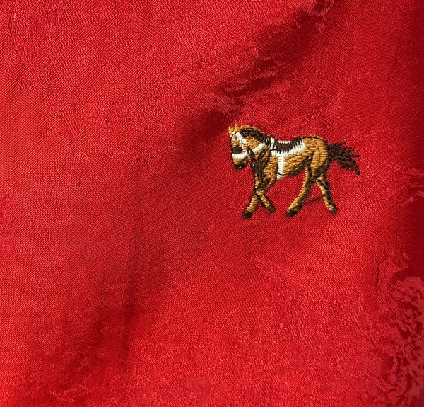 Horse Motifs Embroidered Vest Top