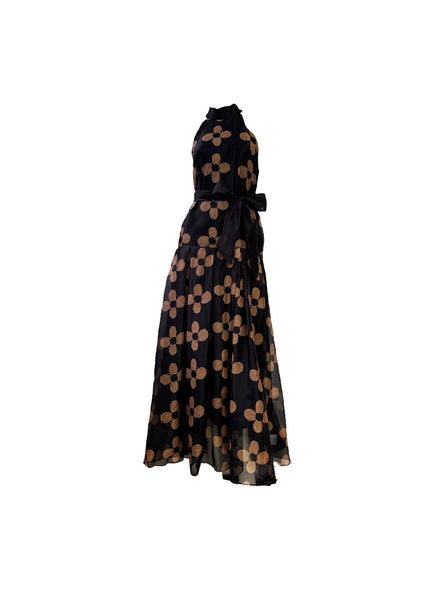 Halter Floral Maxi Dress