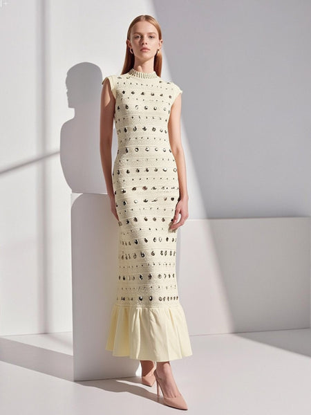 8250024 Classic Studded Knit Dress
