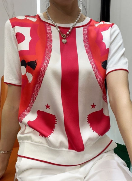 3250011 Silk Blended Knitted Top