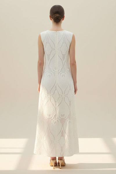 V-neck Textured Maxi Dress
