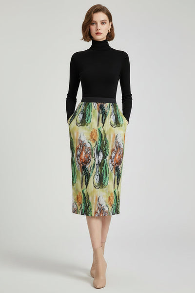 Petal Whisper Pleated Skirt