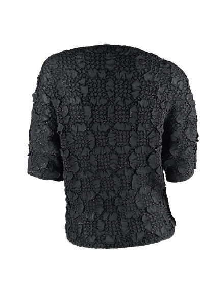 3250001 Printed Pleats Top *Black