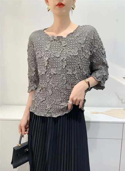 3250001 Printed Pleats Top *Last Piece