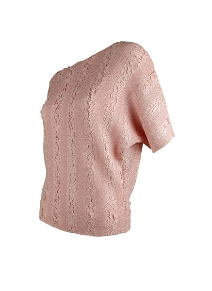 3250002 Embossed Pleats Top *Preorder