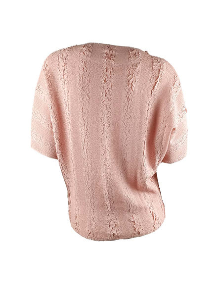 3250002 Embossed Pleats Top *Preorder
