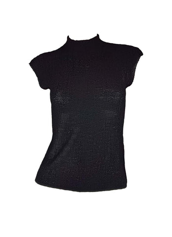 3250003 High Collar Knitted Sleeveless Top *Preorder
