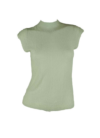 3250003 High Collar Knitted Sleeveless Top *Last Piece