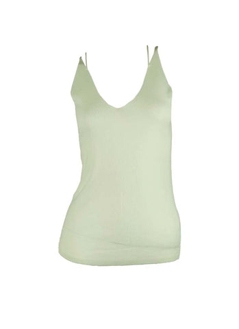 3250006 V-Neck Knitted Tank Top *Beige