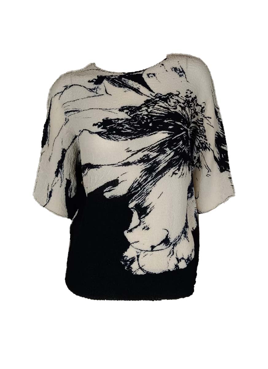 3250023 Printed Pleats Top