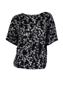 3250024 Leaf Printed Pleats Top *Last Piece