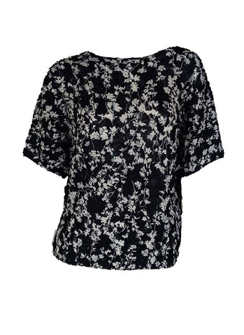 3250024 Leaf Printed Pleats Top *Last Piece