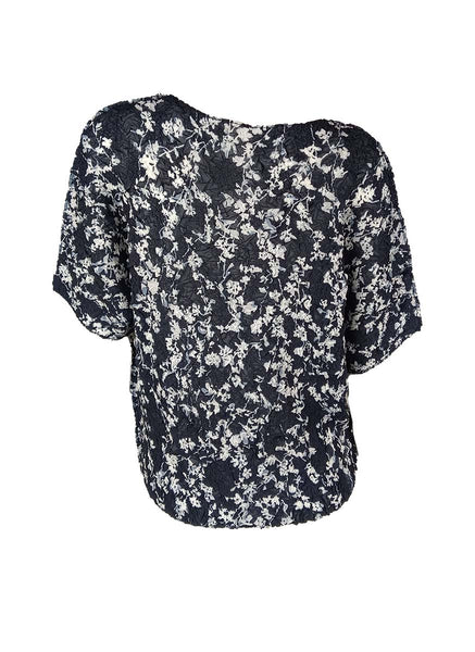 3250024 Leaf Printed Pleats Top *Last Piece