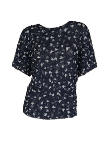 3250024 Leaf Printed Pleats Top *Last Piece