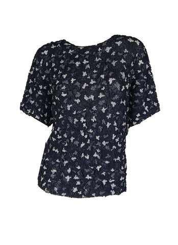 3250024 Leaf Printed Pleats Top *Last Piece