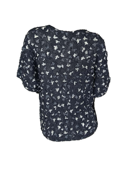 3250024 Leaf Printed Pleats Top *Last Piece