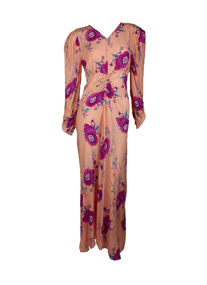 3250042 Floral Print Midi Dress