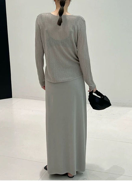 3250044 V-Neck Long Sleeve Knitted Top *Last Piece