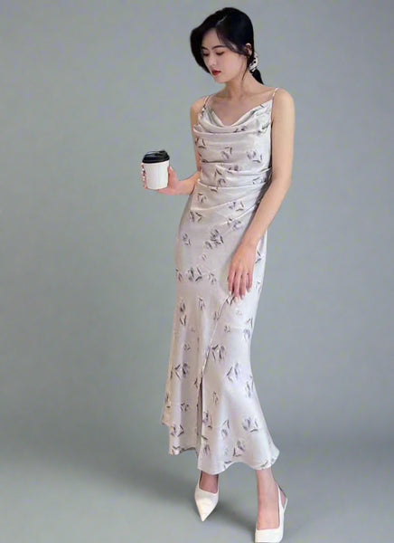 3250054 Floral Printed Slip Dress