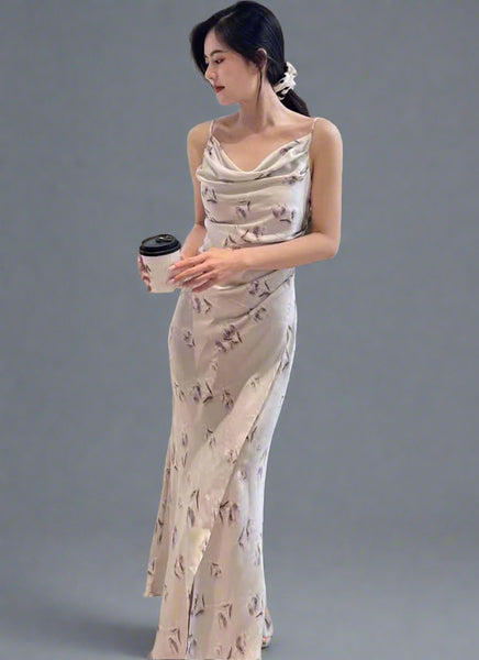 3250054 Floral Printed Slip Dress