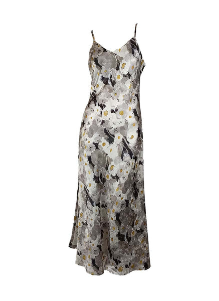 3250056 Floral Printed Slip Dress *Khaki