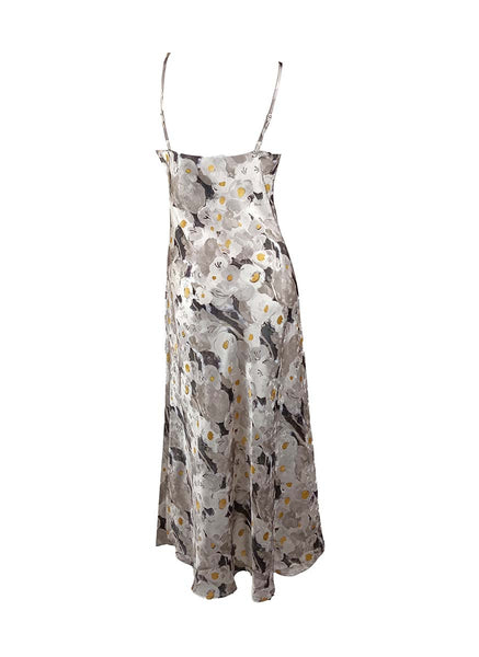 3250056 Floral Printed Slip Dress *Khaki