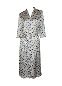 3250057 Polka Dot Belted Dress *Blue