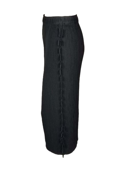 3250059 Sawtooth Design Pleated Skirt *Black *Preorder