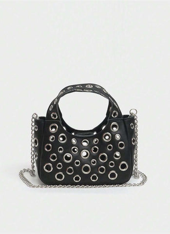 3250069 Shoulder Crossbody Eyelet Chain Small Bag *Preorder