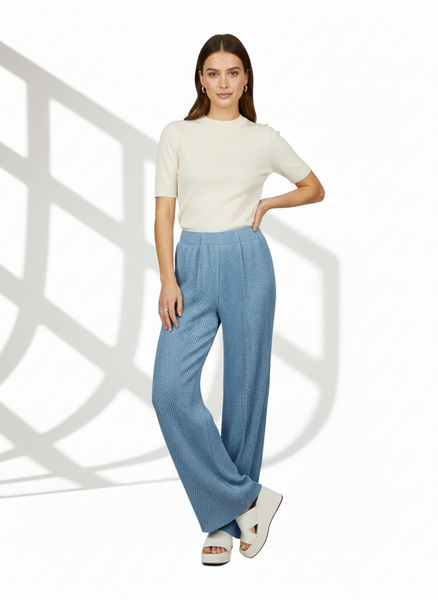 Wide-leg Pleated Pants