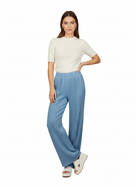 Wide-leg Pleated Pants