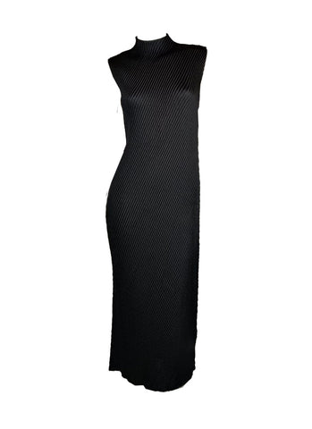 3250085 High Neck Sleeveless Pleats Dress *Last Piece