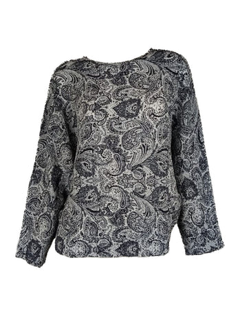 3250086 Retro Printed Pleats Top *Last Piece