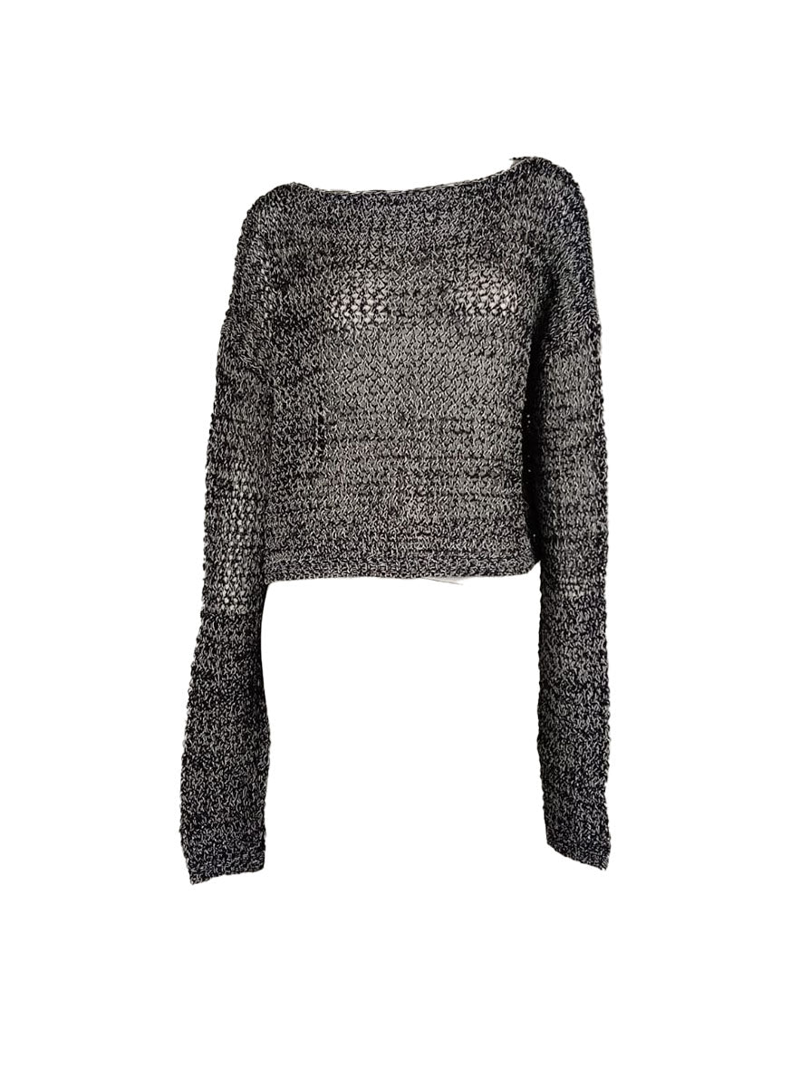 3250091 Long Sleeve Hollow Knit Sweater *Last Piece