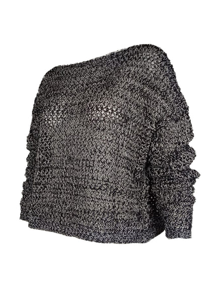 3250091 Long Sleeve Hollow Knit Sweater *Last Piece