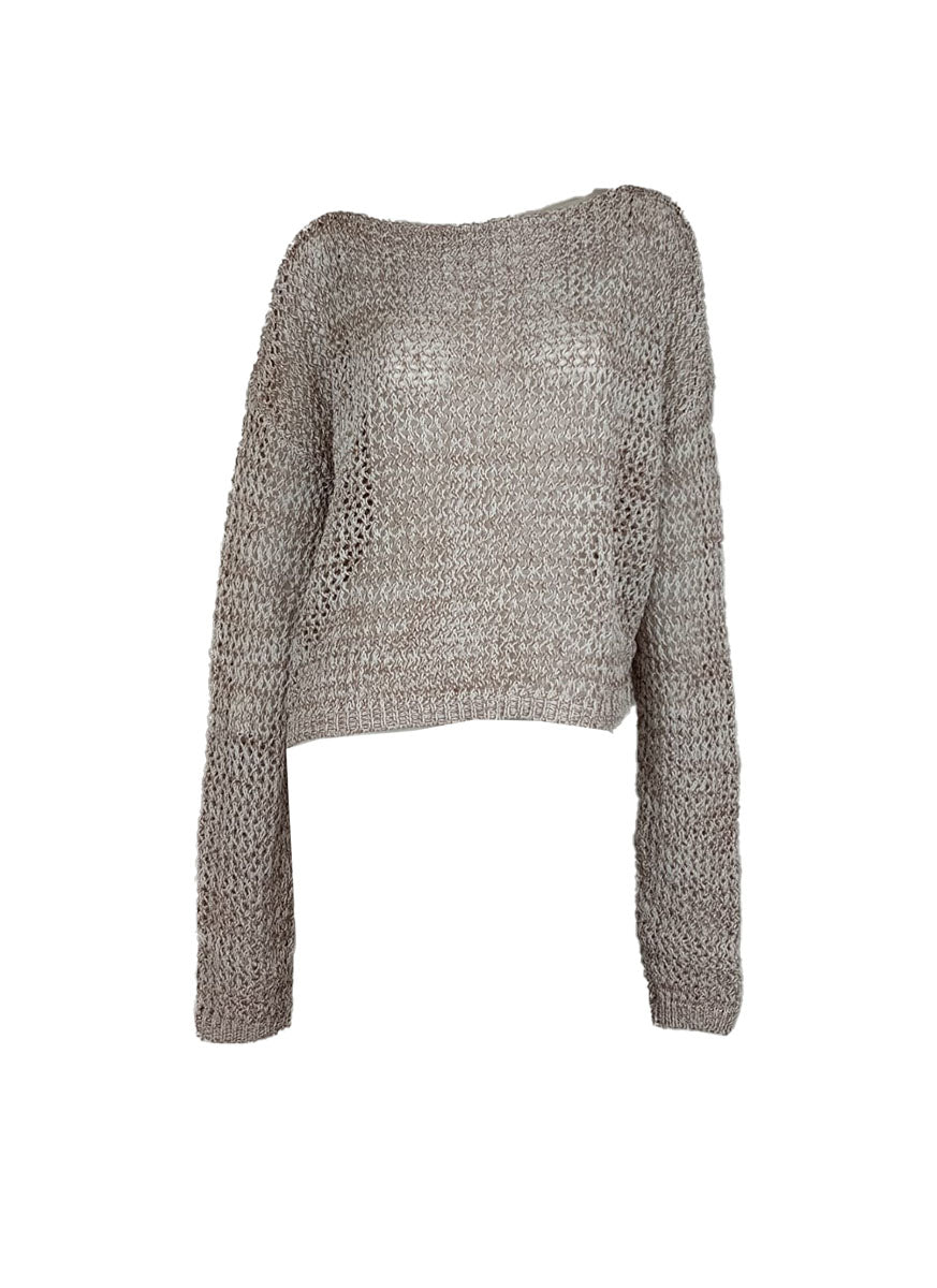3250091 Long Sleeve Hollow Knit Sweater *Last Piece