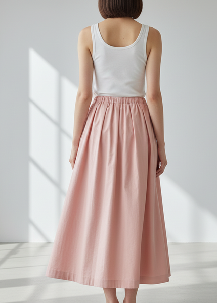 Elastic Waist Flare Skirt